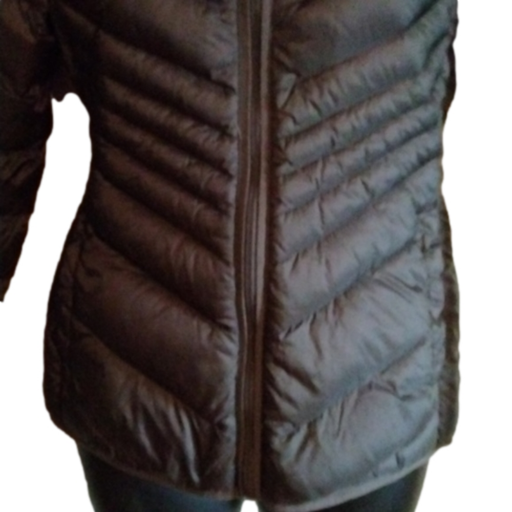 Abercrombie & Fitch steel  grey down lightweight puffer jacket.Size small. - Picture 3 of 15